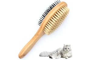 GZDAOXIA Spazzola a doppia faccia per Cani Gatti, spazzola per gatti,spazzola per cani,2 in 1 Spazzola per Animali Domestici a Doppia Faccia, Massaggiante Pennello per Pelo Corto o Lungo(Stile 1)