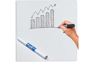 Magic Whiteboard Hojas adhesivas en la pared, pizarra blanca estática y portátil A2, pequeña pizarra blanca para paredes, puertas, ventanas, refrigeradores y vidrio, fácil de limpiar, pizarra de