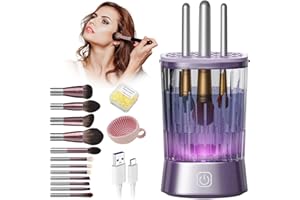LOZLTX Peak Upgrade Make Up Brush Cleaner【Strongest Clean 9000RPM】Makeup Brushes Cleaner【Perfect Suitable for All Make Up Brushes】for Makeup Lovers Purple
