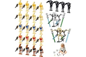 Svitzoot Kampfdroiden mit Waffenset 26-Teiliges Pack Battle Droids with Weapons Set, Kampfdroiden mit Waffenset für Erwachsene Kinder