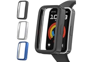 OUMIDA [3 Pack]Screen Protector Cases for Huawei Band 10 Screen Protector, Ultra-Thin Slim Soft TPU Plated Bumper Full Protective Case Cover [Scratch-Proof] for Huawei Band 10/9/8