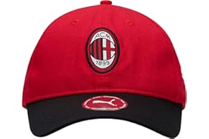 AC Milan Team Cap, uniseks czapka z daszkiem dla dorosłych, na cały czas, czerwona-Puma czarna, 4099683453353, For All Time czerwony - Puma czarny