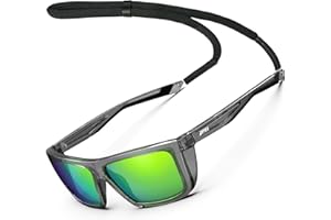 ATTCL Polarizzate Occhiali da sole da uomo con montatura in TR90 rettangolare classico da uomo