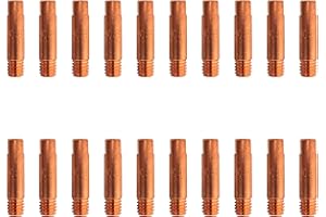 ELECTROMECANICA CANTABRIA ELCAN ELCAN 20 Puntas de contacto de cobre M6x25x5.8mm para antorcha 15ak de 0.6/0.8/1.0. Consumibles y accesorios pistola soldar. Boquillas para torcha soldadura hilo mig mag de 0,8mm