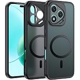 Effcotuo Magnetic Case for Honor 400 Lite 5G Case Compatible with MagSafe, Flexible Silicone Case + Acrylic Back Case Translu