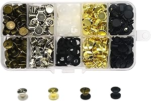 JJWNMLL Set di 120 Viti Chicago, rivetti Chicago, rivetti in metallo, per la riparazione di borse, artigianato, collare, cablaggio, bagagli, borsa, guinzaglio per cani, zaino, cintura (miscelazione colore)