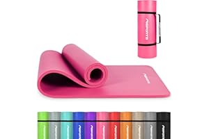 MSPORTS Tapis de Gymnastique Premium – Tapis de Sol Antidérapant pour Fitness, Yoga & Musculation – Disponible en 4 Tailles, et 12 Couleurs Tapis de yoga épais