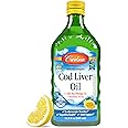 Carlson - Cod Liver Oil, 1100 mg Omega-3s, Wild Norwegian, Sustainably Sourced, Lemon, 500 ml
