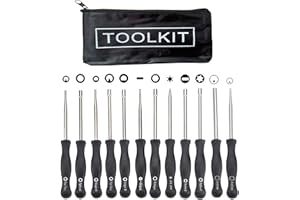 Hippotech Herramienta de Ajuste de carburador de 12 Piezas con Destornilladores Circulares para carburador común de 2 ciclos Que Ajusta un Motor pequeño