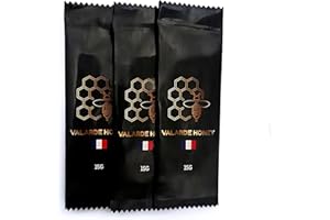 VALARDE Miel Monts d’Ardèche AFRO – Sticks Énergisants aux Épices Naturelles Ginseng Rouge et Maca Noir – Vitalité, Tonus & Performance Physique – Hommes - 3 STICKS