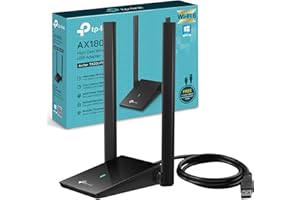 TP-Link Archer TX20U Plus WiFi Dongle, AX1800 High Gain Wireless wifi 6 USB wifi Adapter for PC, Dual Antennas Dual-Band USB 3.0 Wi-Fi dongle, Low Latency, Supports Windows 10/11, Highly Secure WPA3