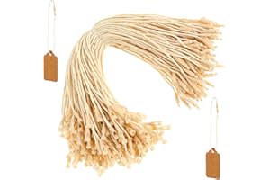 STYQUENZER 100PCS Hang Tag Nylon String White, Hang Tag String Snap Lock Cotton, Hang Tag String Nylon Snap Lock Pin Loop Fastener for Clothes Tags, Luggage Label