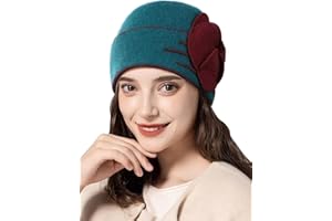 Superora Cappelli da Donna 100% Lana Elegante Cappello Cloche Inverno Caldo Berretti Vintage Secchiello