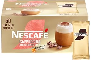 AMAZVALUE GLOBAL Cappuccino Unsweetened Taste Sachets - 50 x 14.2g
