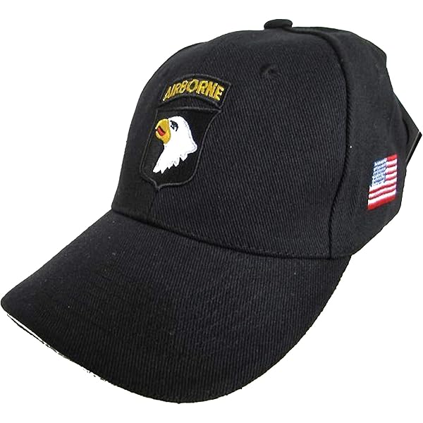 Fostex Casquette Noire Type Baseball REGLABLE Brode Parachute Avec Aile US Airborne 215162 Airsoft Armee MILTAIRE US AIR Force