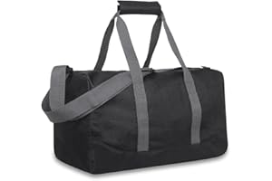 Trail maker 30 Liter, 17 Inch Canvas Duffle Bags for Men and Women -Travel Weekender Overnight Carry-On Shoulder Duffel Tote Bags (Black)