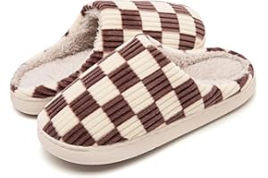 Guyarns House Slippers for Women,Fuzzy Mens Slippers,Casual House Shoes Memory Foam Womens Slippers Outdoor Indoor Warm Plush Bedroom Shoes with Faux Fur Lining