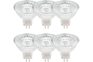 EKSAVE MR16 Halogen Bulbs 12V 35W GU5.3 Bi-Pin Base Spotlight Dimmable Warm White 2700K（6 Pcs）