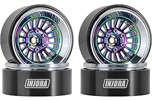 INJORA 1.3" Beadlock Felgen CNC Aluminium Räder für TRX4M SCX24 1/24 1/18 RC Crawler Auto Upgrade