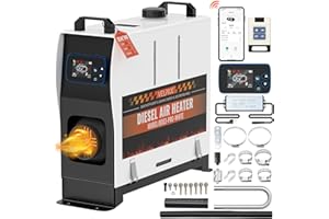 VELPAX 220V 8KW Diesel Air Heater, Portable and Convenient Integrated Parking Heater Heating, All-in-one Single Hole with Remote Control,Bluetooth APP Control and LCD Monitor for Car Trucks Bus RV