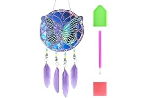 BANTI Diamond Painting 5D Set Windspiele Diamant Malerei Diamant Painting Bilder Traumfänger Sonnenfänger für Kinder Erwachsene Mädchen Diamant Kunst Kits Wand und Eingang Dekoration Garten