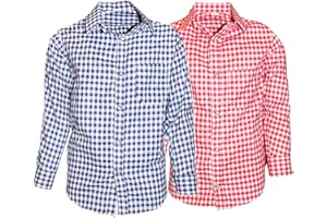 MS-Trachten Kinder Trachtenhemd Hemd rot oder blaukariert