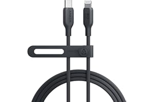 Anker kabel USB-C do Lightning 541 (Phantom Black, 180 cm), certyfikat MFi, szybkie ładowanie, bio, do iPhone 14/13/12/11/X/XS/XR/8 Plus (bez ładowarki)