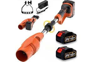 Forubar Cordless Leaf Blower, 290,000 RPM Foldable Electric Leaf Blower with 2 x 3000mAh Batteries, for Yard Cleaning, Lawn Care, Debris Removal