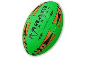 Ram Rugby Gripper 2.0 Pro Trainer Rugby Ball - Hand-stitched - 3-Ply Construction - Hi-tech Bladder - Precision Flight Valve - 3D Grip For Ultimate Passing And Catching Control (Sizes 5, 4 & 3)