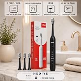 Mioji Oral B1 Şarj Edilebilir Diş Fır&ccedil;ası Siyah + 3 Yedek Başlık