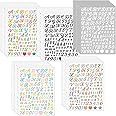 1008 Stück Buchstaben Aufkleber Schwarz - Selbstklebende Zahlen Und Buchstaben