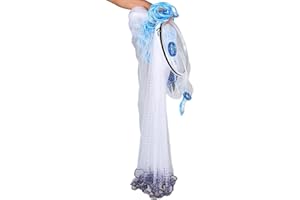 ALVINLITE Red de fundición, Red de Pesca de Agua Salada Americana con Pesas de Plomo de Zinc Real de Alta Resistencia, Redes de fundición para Peces de Cebo, Radio de 5,4 pies