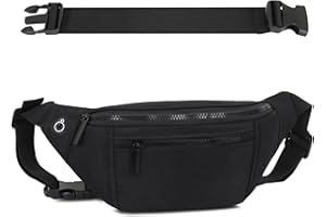 IHIGOGOFA Bumbags Waist Pack Fashion Bum Bag with 30cm Extended Belt and Headphone Jack Fanny Pack for Dog Walking Climbing Hiking Travel Cycling Girls Ladies Men Women