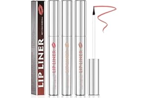 KTOULER 3Pcs Lip Stain Peel Off,Peel Off Lip Liner Stain Tattoo,Matte Lip Tattoo Long Lasting Waterproof Transferproof Lip Stains for Women Easy to Peel (Lip Liner, 1 Count (Pack of 3))