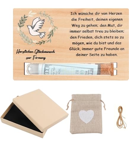 Regalo In Denaro Per Matrimonio - Furgone In Legno 3D Con Biglietto D'Auguri Di Alta Qualità - Prodotto In Germania - Idea Originale