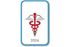 SIGNAL SAFETY Autocollant Sticker - Vignette Caducée 2026 pour Pare Brise en Vitrophanie - V4 Caducée Vierge sans Profession