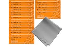 K&F CONCEPT 20 Stück Mikrofaser Reinigungstuch (15 * 15cm) Einzel Vakuumverpackung, Reinigungstücher Set für Kamera, Objektiv, Filter, Brille, Display, Smartphones, Tablet