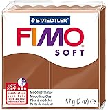 1 X Staedtler Fimo Soft 8020-7 Oven Hardening Modelling Clay 56g - Caramel