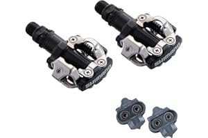 SHIMANO M520 SPD - Pedales de bicicleta sin clip con tacos, color negro