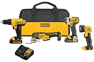 DEWALT 20V MAX* Cordless Drill Combo Kit, 4-Tool (DCK444C2)