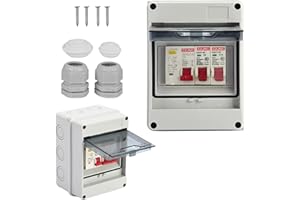 SBZ 5 Way IP65 Consumer Unit with 25A 30mA RCD MCB | Waterproof Fuse Box for Garages, Caravans, Workshops | Short Circuit & Leakage Protection