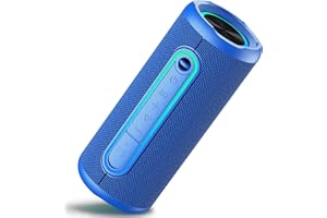 TIMU Cassa Bluetooth Portatile Potente, Altoparlante Bluetooth con 3 EQ Modalità, IPX7 Speaker Bluetooth 5.4 Accoppiamento TWS, 30H di Autonomia con 3 Luci RGB Regolabili, Supporto Micro-Con, AUX, TF
