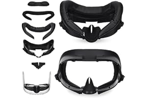 Lukvcoe Facial Interface Face Cover Pad pour Meta/Oculus Quest 3 - Soie glacée réglable et Coussinet en polyuréthane VR, Respirant, Frais, Remplacement Facile à Nettoyer Quest3 Accessories