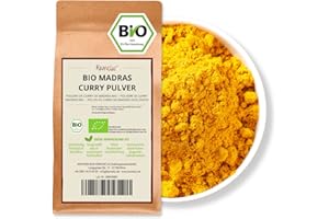 KAMELUR 500g di BIO curry delicato - curry biologico di alta qualità in polvere di curry Madras, fruttato e piccante - in confezione biodegradabile