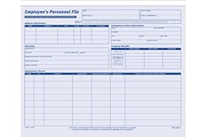 Adams Employees Personnel File Folder, Heavy Card Stock, 11-3/4 x 9-1/2 Inches, Pack of 20 Folders (9287ABF),Blue/White