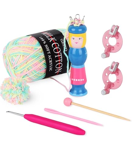 Yhuasia 3 Pièces Tricotin Manuel, Tricotin, Aiguilles à Tricoter, Kit De Bricolage Pour Enfants, Kit De Tricot, Pour La Laine, l'Apprentissage, Le Bricolage, l 'Artisanat (Modèle D Yhuasia 3 Pièces Tricotin Manuel, Tricotin, Aiguilles à Tricoter, Kit De Bricolage Pour Enfants, Kit De Tricot, Pour La Laine, l'Apprentissage, Le Bricolage, l 'Artisanat (Modèle D