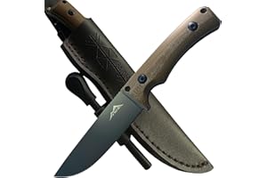 SK Wild Ones® Outdoor Messer Survival - Jagdmesser Feststehende Klinge - Survival Messer Outdoor Griff aus Micarta - Outdoormesser Feststehend - Aus D2-Stahl Survival Knife für Camping Balder