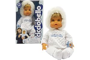 Cicciobello, Bonhomme de Neige, Poupon 42 cm, Corps Souple, Tenue Hiver, pleure sans sa tétine, 1 tétine, Jouet pour Enfants dès 2 Ans, CCBB1