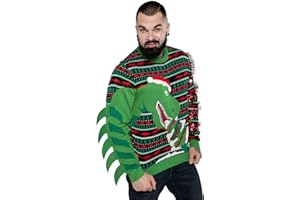 U LOOK UGLY TODAY Unisex Men's Christmas Jumper Funny Ugly Dinosaur Llama Rudolph Reindeer Santa Xmas Ladies Sweater