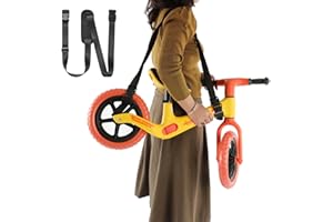 ‎ARTSPHEREES Schultergurt, Tragegurte für Laufräder & Scooter, Leicht Bequemes und Verdicken, Universell Verstellbar Laufrad Tragen, Ideal für Alle Eltern und Kinder, Schwarz Fahrrad E Scooter Zubehör